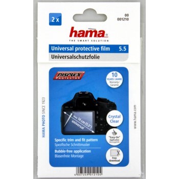 HAMA 1210  Premium Easy-On Universal Screen Protector, displays up to 14 cm (5,5