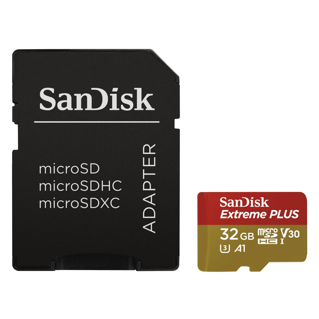 SanDisk 173424  Extreme Plus micro SDHC 32 GB 100 MB s A1 Class 10 UHS-I V30, ad