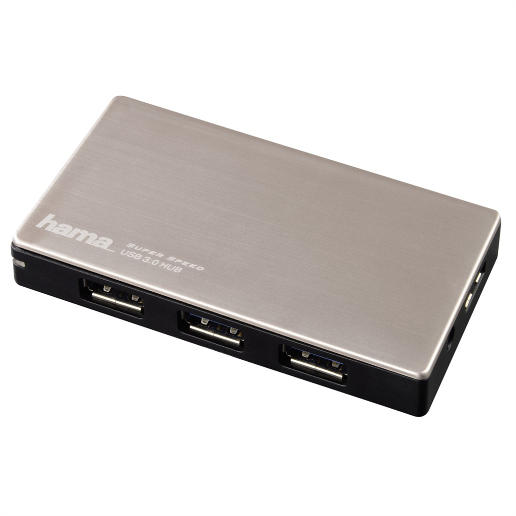 HAMA 54544  USB 3.0 Hub 1:4 pre Ultrabooky, s napájaním