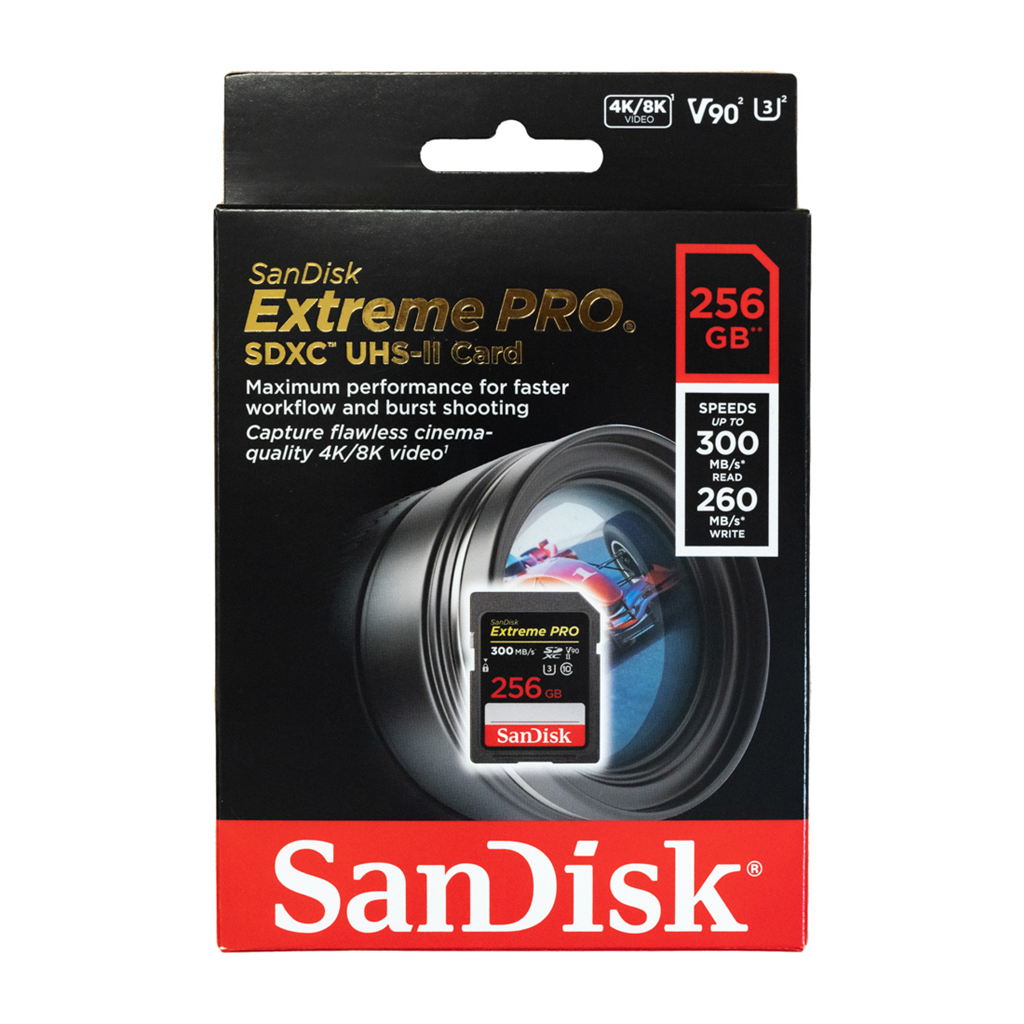 HAMA 215414 SanDisk Extreme PRO 256 GB SDXC Memory Card up to 300 MB s, UHS-II,