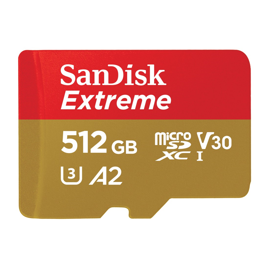 HAMA 121589 SanDisk Extreme microSDXC 512 GB + SD Adapter 190 MB s and 130 MB s
