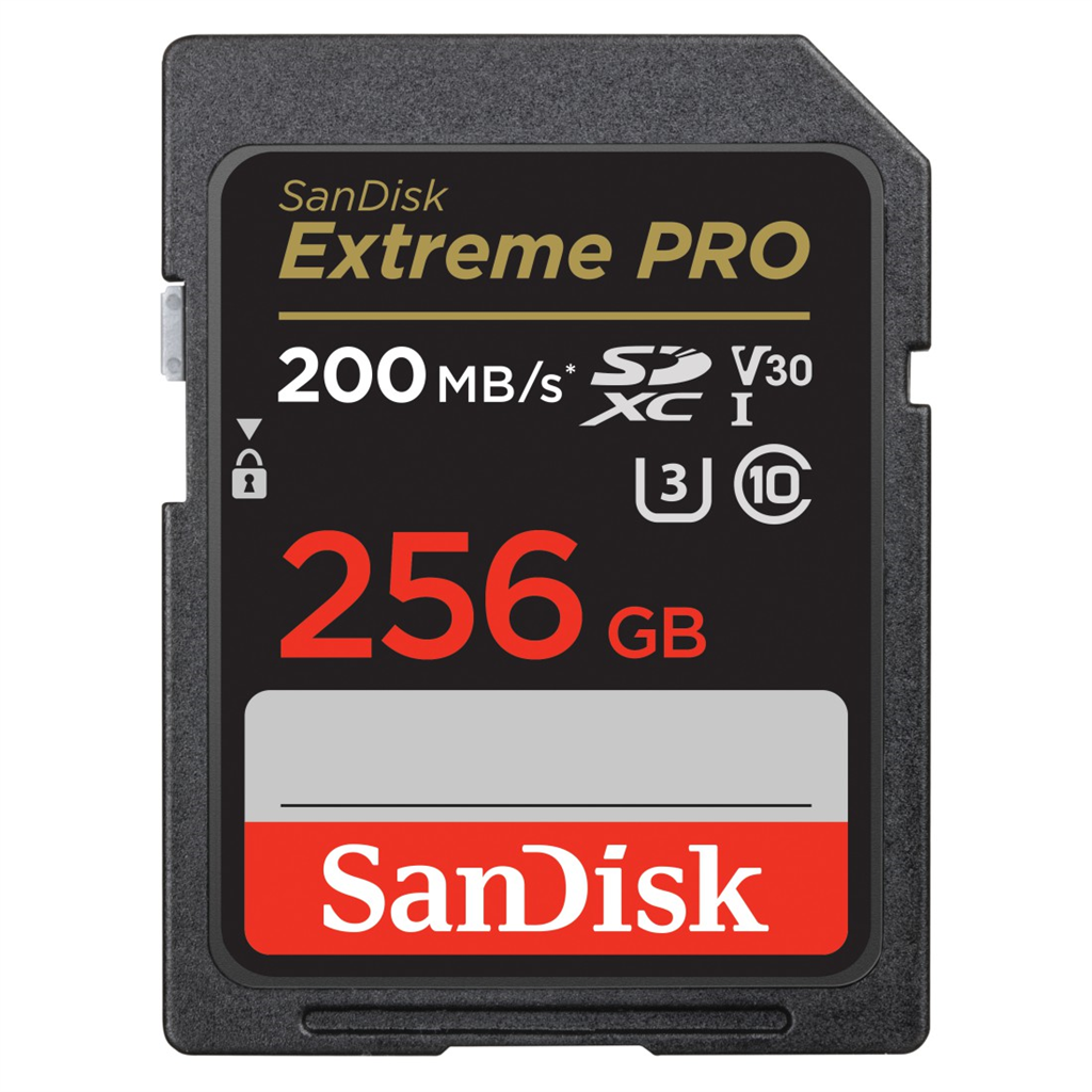 HAMA 121597 SanDisk Extreme PRO 256 GB SDXC Memory Card 200 MB s and 140 MB s, U