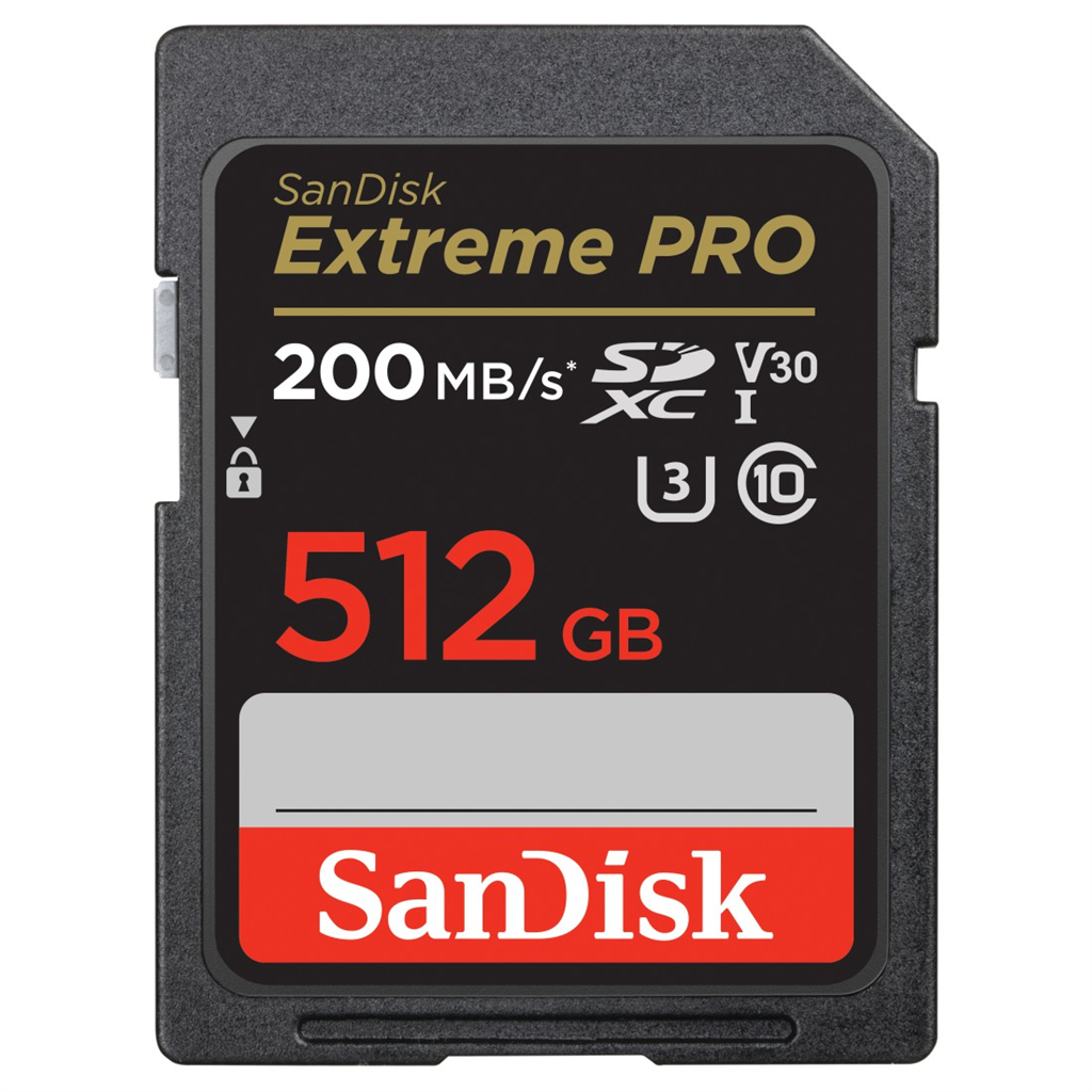 SanDisk 121598  Extreme PRO 512 GB SDXC Memory Card 200 MB s and 140 MB s, UHS-I