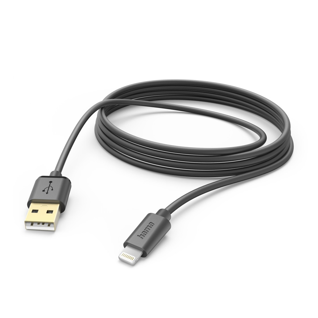 HAMA 201582  MFi USB kábel pre Apple, USB-A Lightning 3 m, čierny