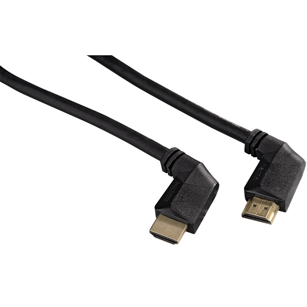 HAMA 122115  HDMI kábel vidlica-vidlica, kolmé konektory, pozlátený, 3*, 1,5 m