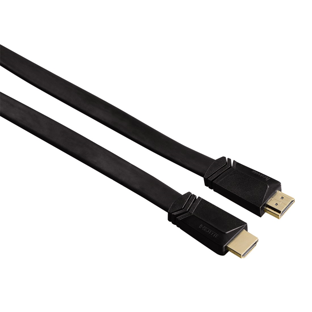 HAMA 122117  HDMI kábel vidlica-vidlica, plochý, pozlátený, 3*, 1,5 m