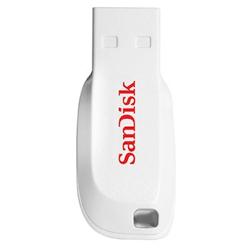 HAMA 123855 SanDisk FlashPen-Cruzer™ Blade 16 GB, biela