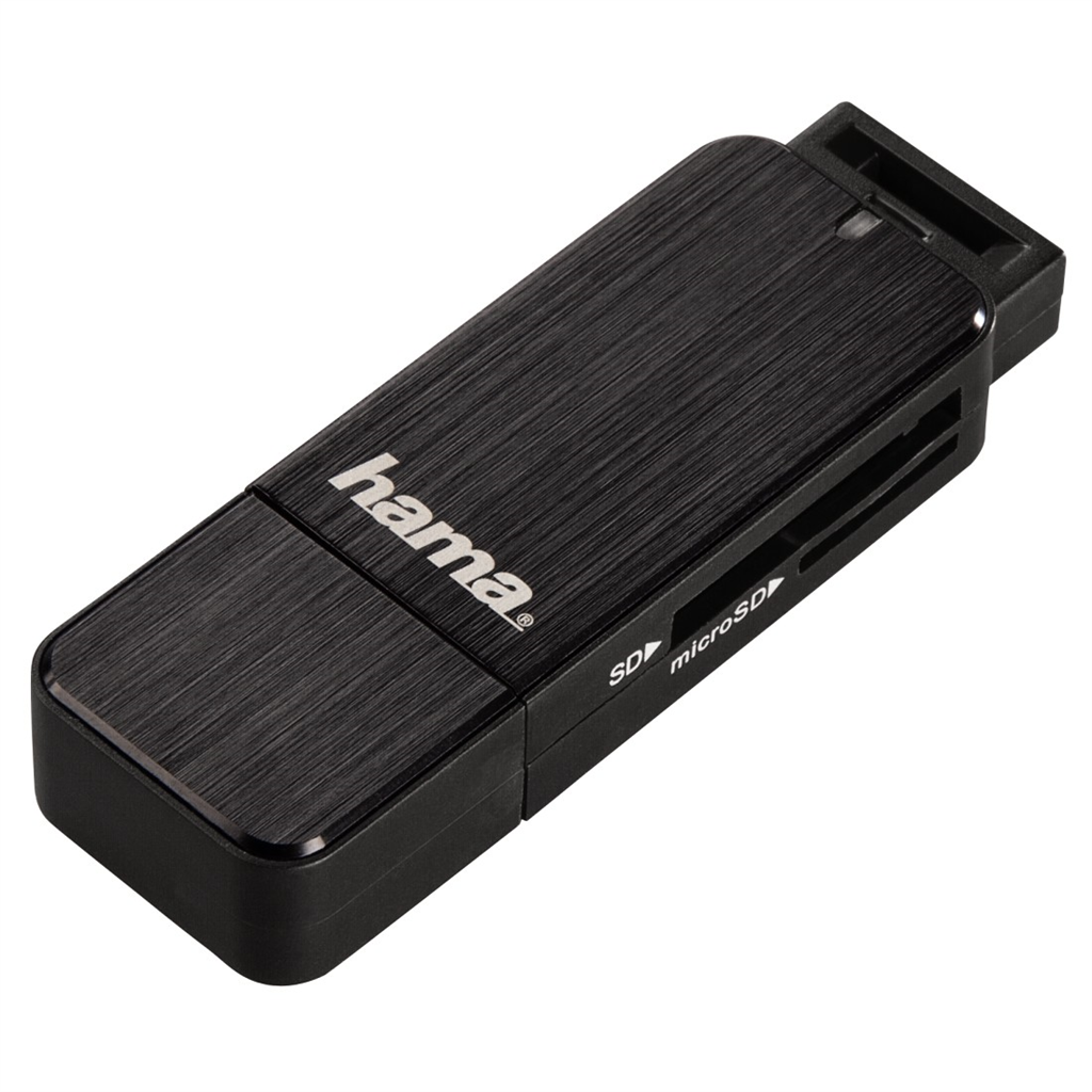 HAMA 123901  čítačka kariet USB 3.0 SD microSD, čierna