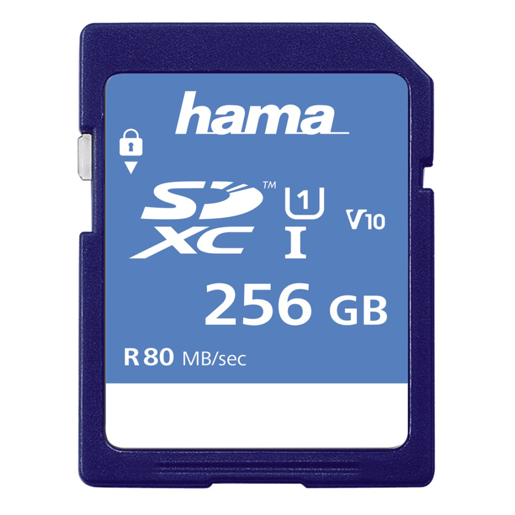HAMA 123997  SDXC 256 GB Class 10, UHS-I 80 MB s