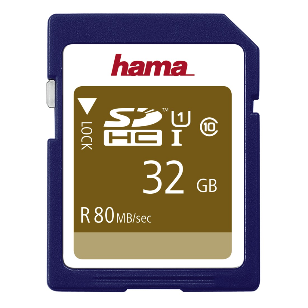 HAMA 124135  SDHC 32 GB Class 10, UHS-I 80 MB s