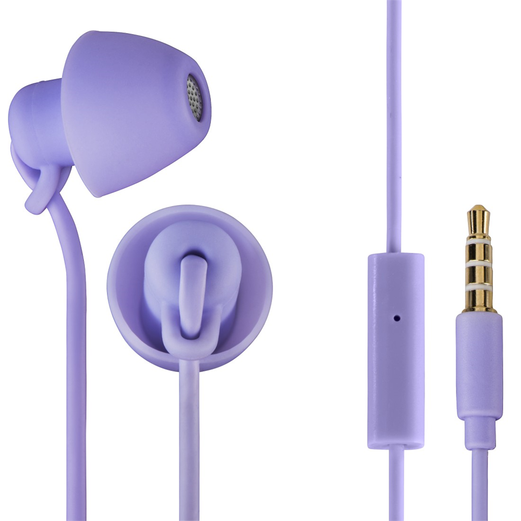 HAMA 132636 Thomson slúchadlá s mikrofónom EAR3008 Piccolino, mini štuple, fialo