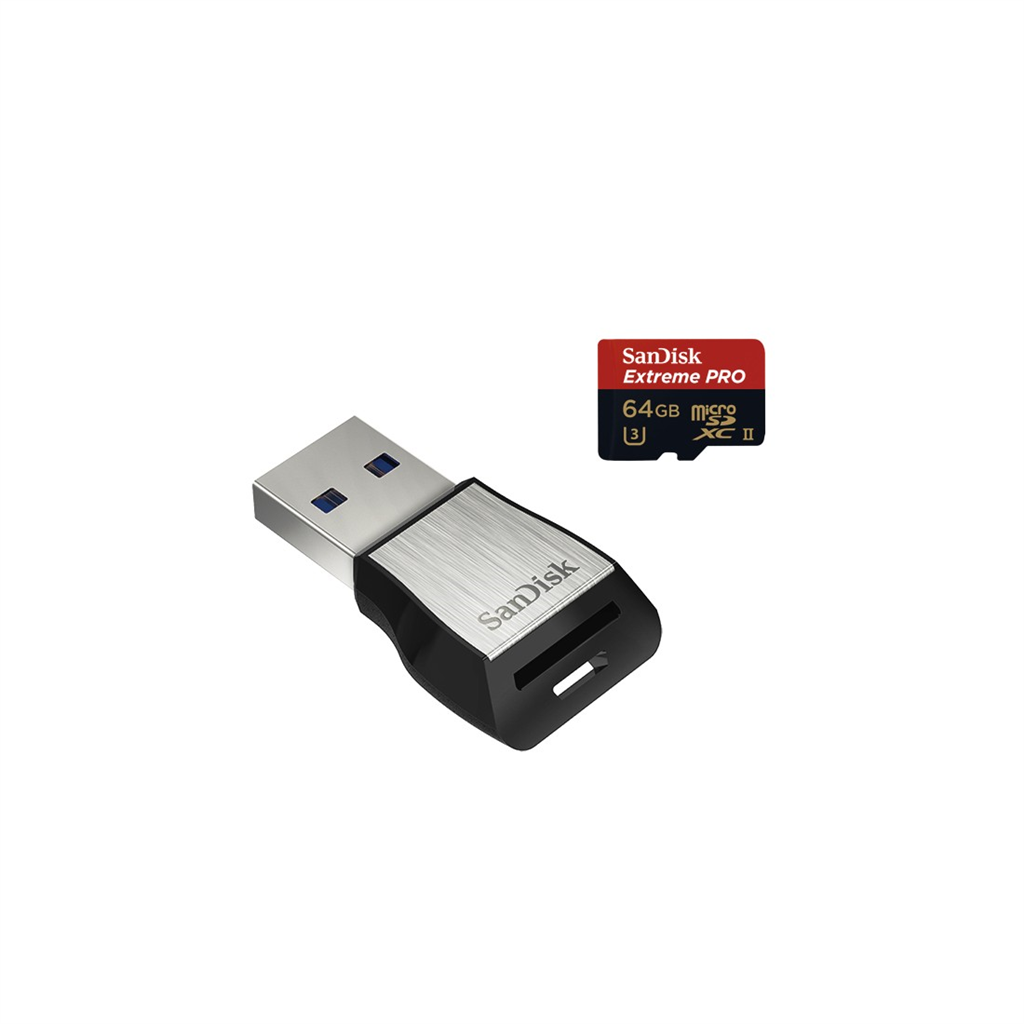 HAMA 173318 Sandisk Extreme Pro microSDXC 64 GB 275 MB s Class 10 UHS-II U3 + US