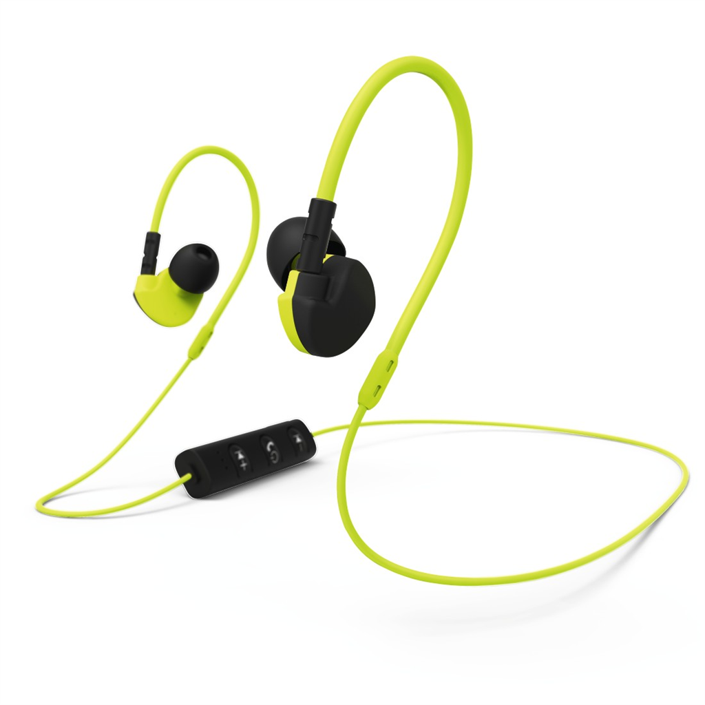HAMA 177095  Bluetooth clip-on slúchadlá s mikrofónom Active BT, žltá čierna