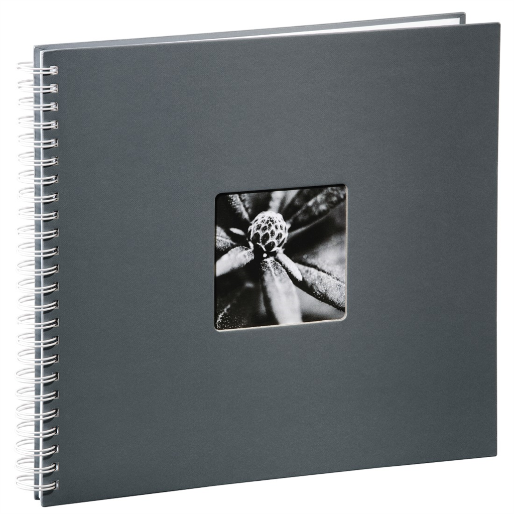 HAMA 2113  album klasický špirálový FINE ART 36x32 cm, 50 strán, šedý, biele lis