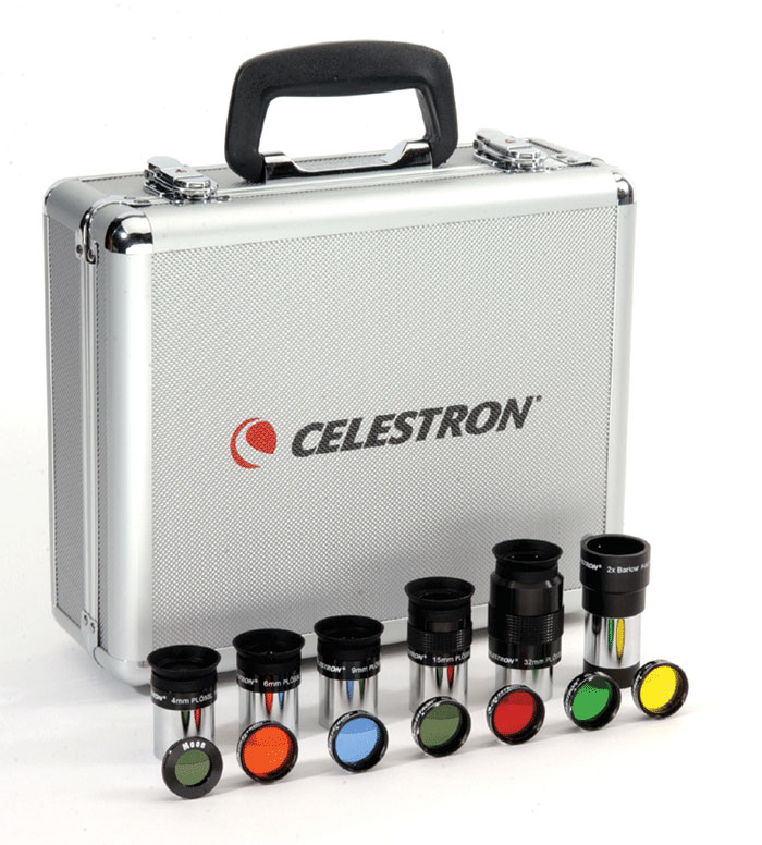 Celestron 28206950  1.25" rozširujúci set okulárov a filtrov pre teleskopy unive