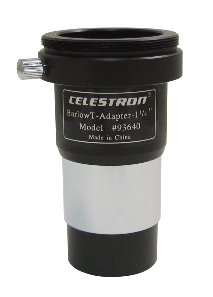 Celestron 28207400  1,25" Barlowova šošovka 2x a T-adaptér pre pripojenie fotoap