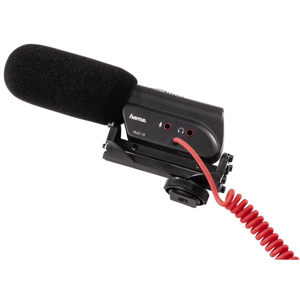 HAMA 46118  smerový mikrofón RMZ-18 pre kamery, pružné uloženie, mono