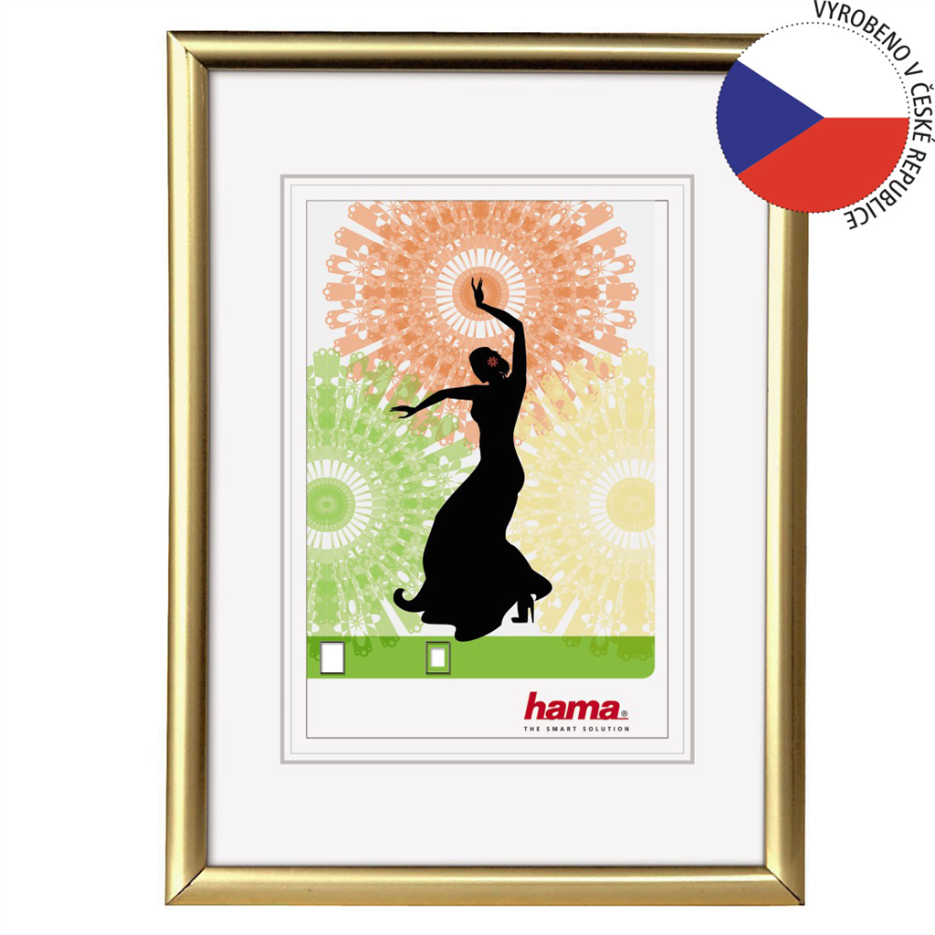 HAMA 66493  rámček plastový MADRID, zlatá, 30x40 cm