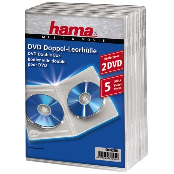 HAMA 83894  obal na 2 DVD, transparentný, 5 ks