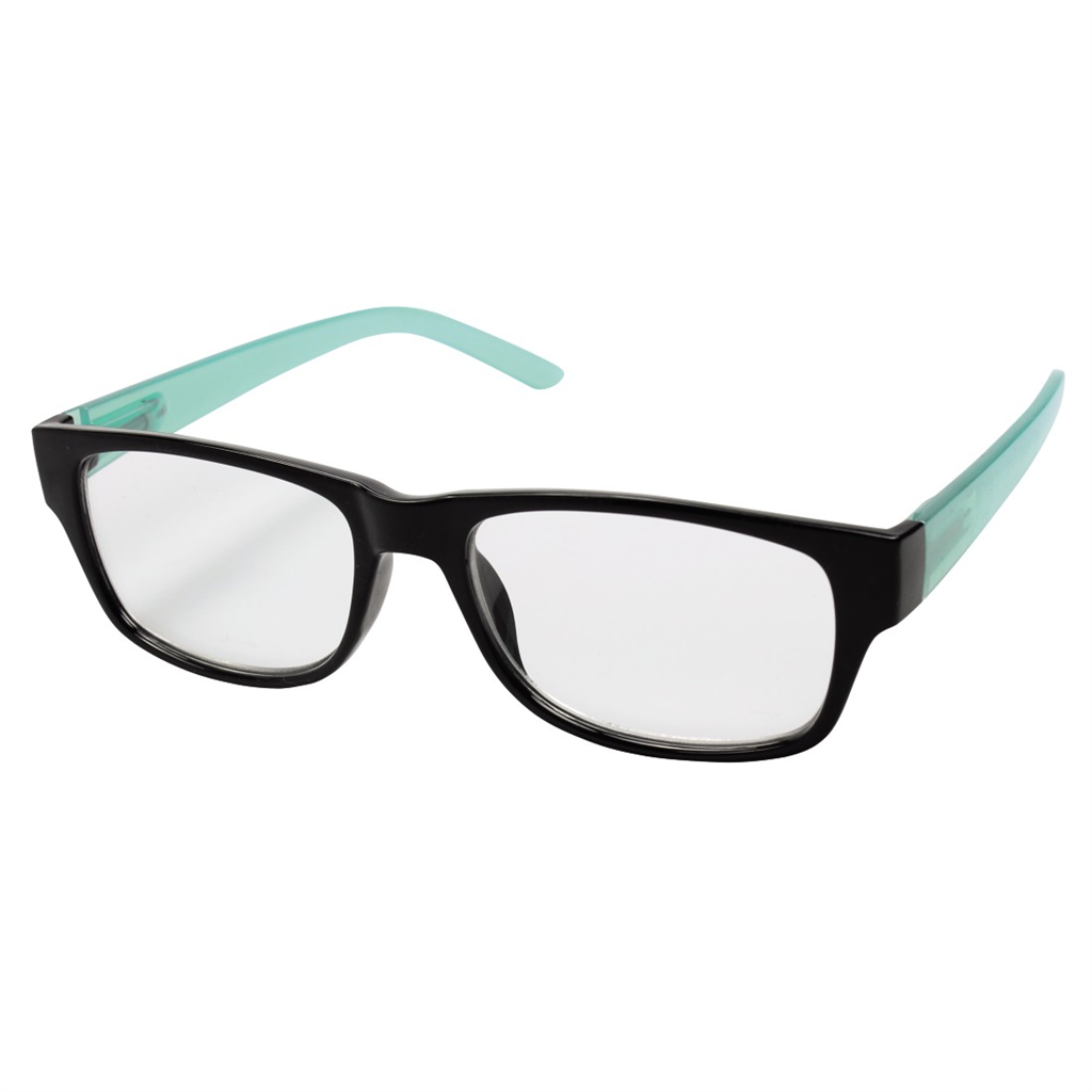 HAMA 96262 Filtral okuliare na čítanie, plastové, čierne tyrkysové, +1,5 dpt