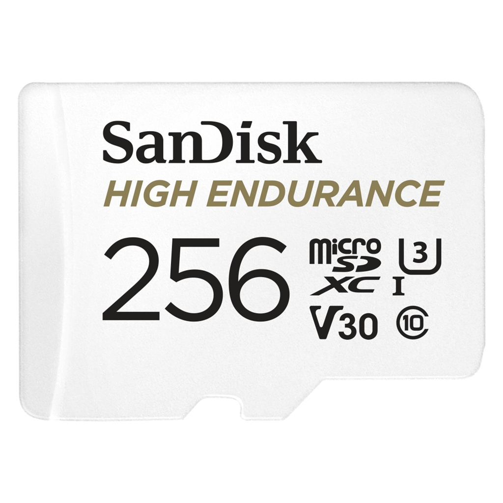 HAMA 183568 SanDisk microSDXC High Endurance Video 256 GB C 10 U3 V30, adaptér