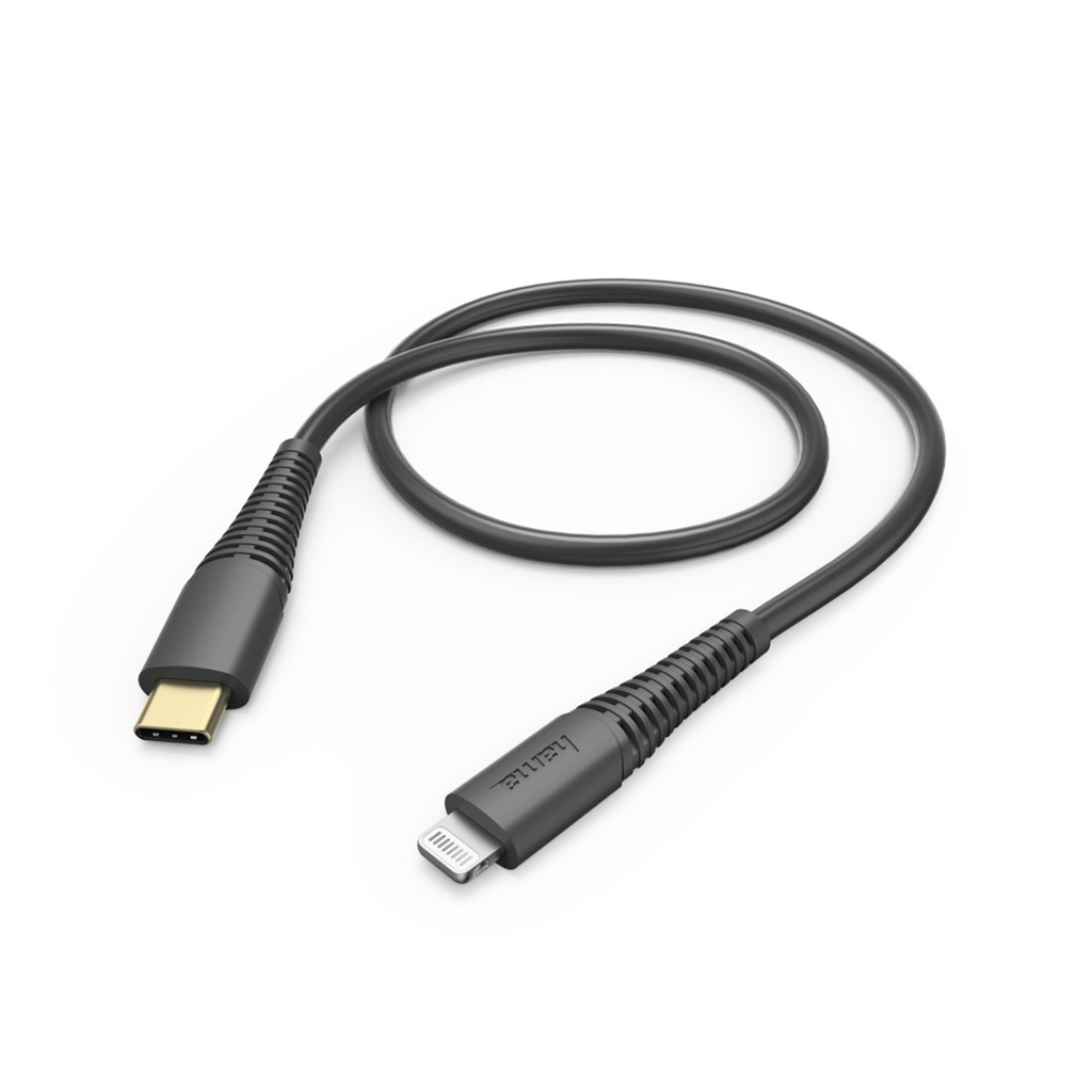 HAMA 183308  MFi USB-C Lightning nabíjací dátový kábel pre Apple, 1,5 m, čierny