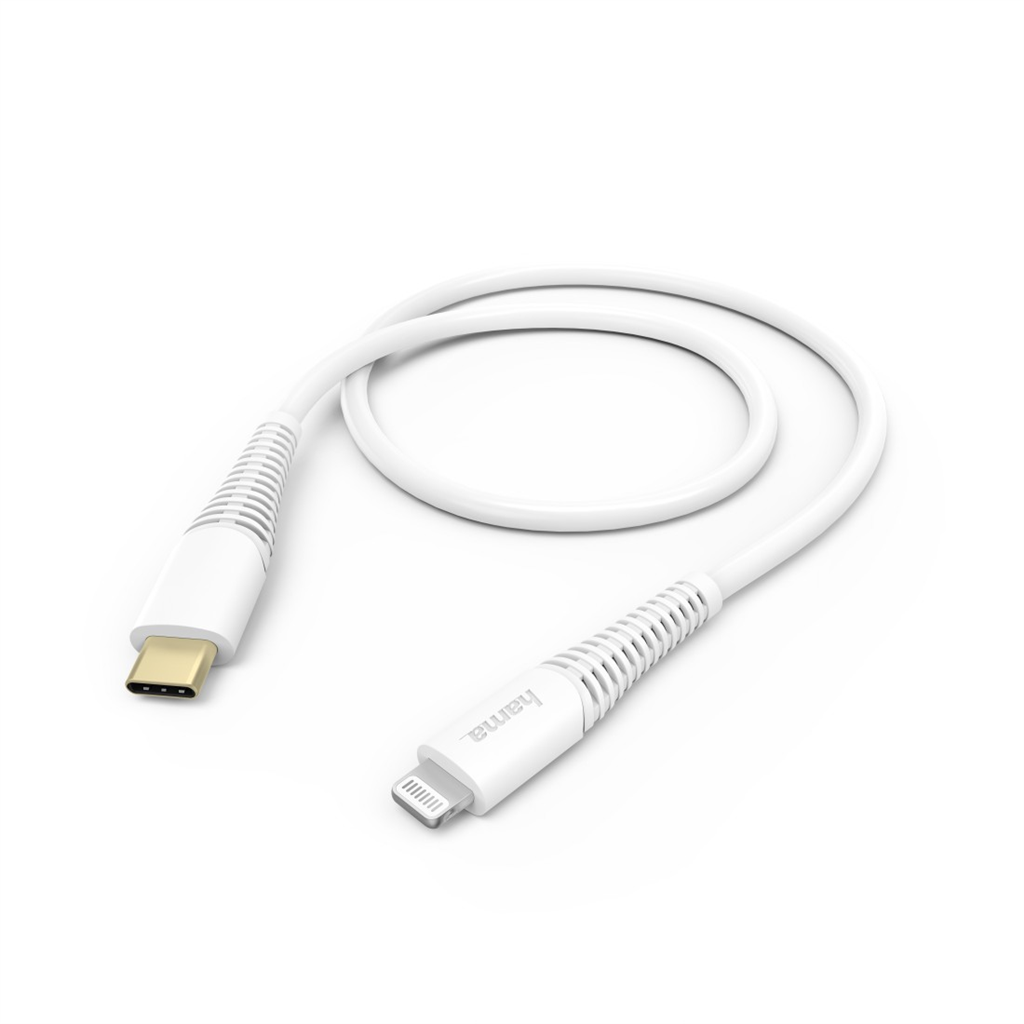 HAMA 183309  MFi USB-C Lightning nabíjací dátový kábel pre Apple, 1,5 m, biely