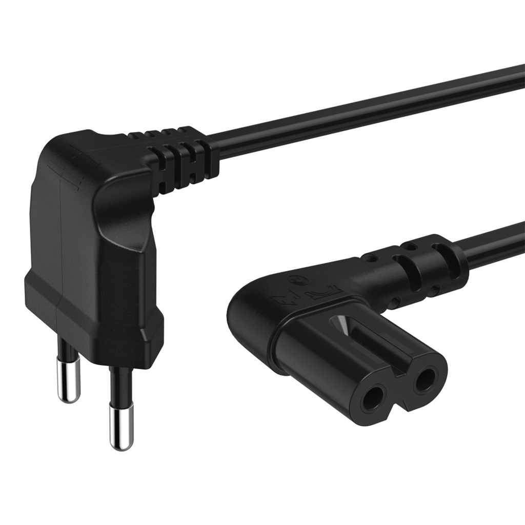 HAMA 137229  sieťový napájací kábel, kolmé 2-pólové vidlice, 1,5 m