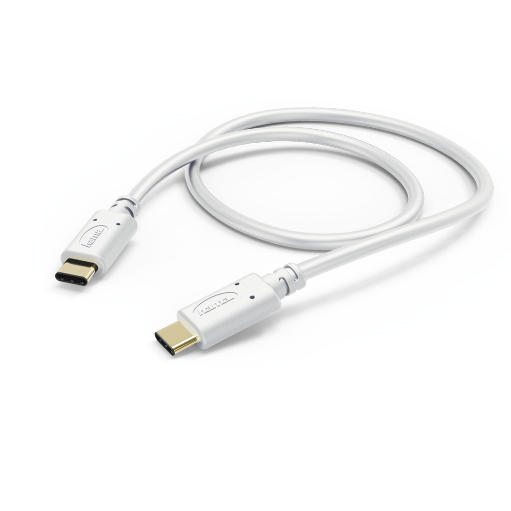 HAMA 183330  kábel USB-C 2.0 typ C vidlica - C vidlica, 1 m, biely