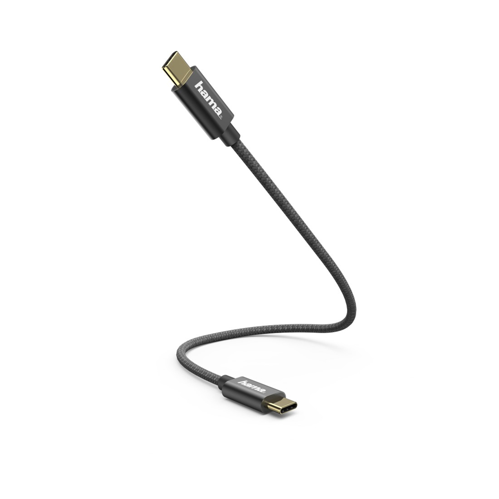 HAMA 183333  kábel USB-C 2.0 typ C vidlica - C vidlica, 0,2 m, čierny
