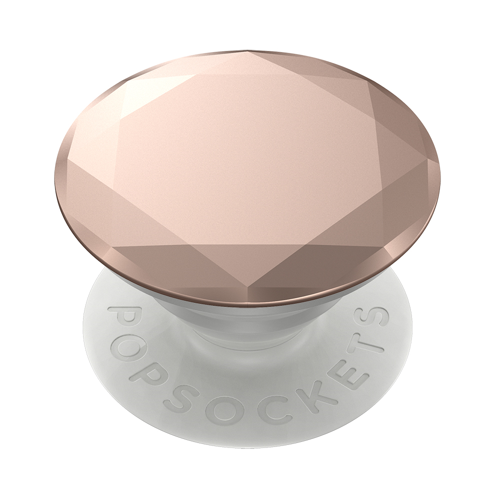 PopSockets 43123800  PopGrip Gen.2, Metalic Diamond Rose Gold, 3D diamant ružové