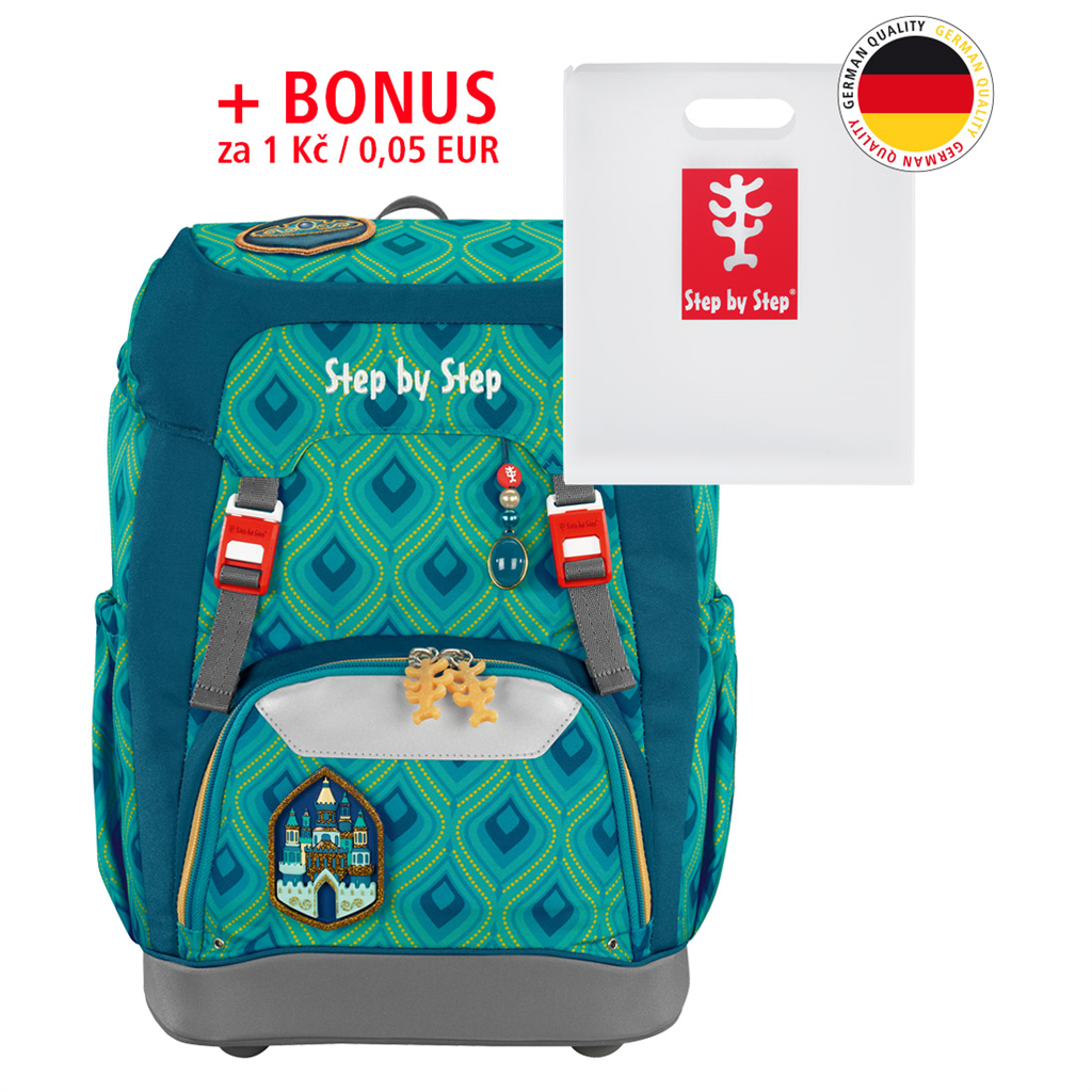 HAMA 129664 Školský ruksak Step by Step GRADE Zázračný zámok + BONUS Dosky na zo