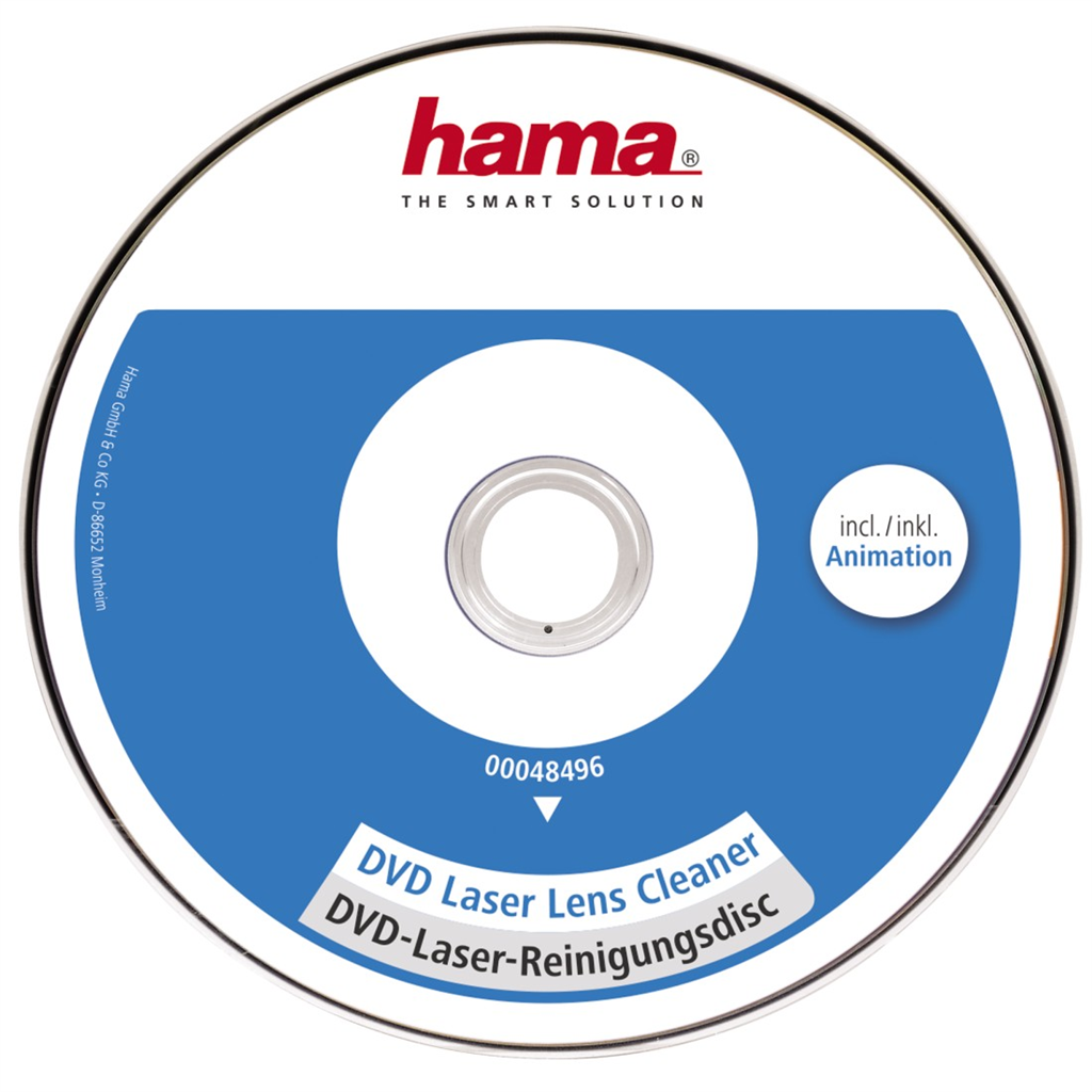 HAMA 48496  disk na čistenie laserového snímača DVD mechaniky (suchý proces)