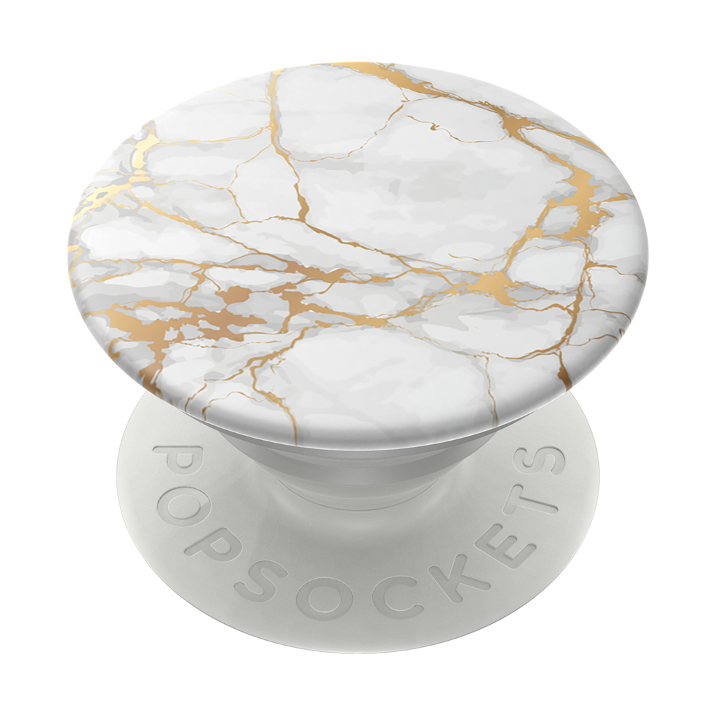 PopSockets 43119700  PopGrip Gen.2, Gold Lutz Marble, bielo-zlatý mramor