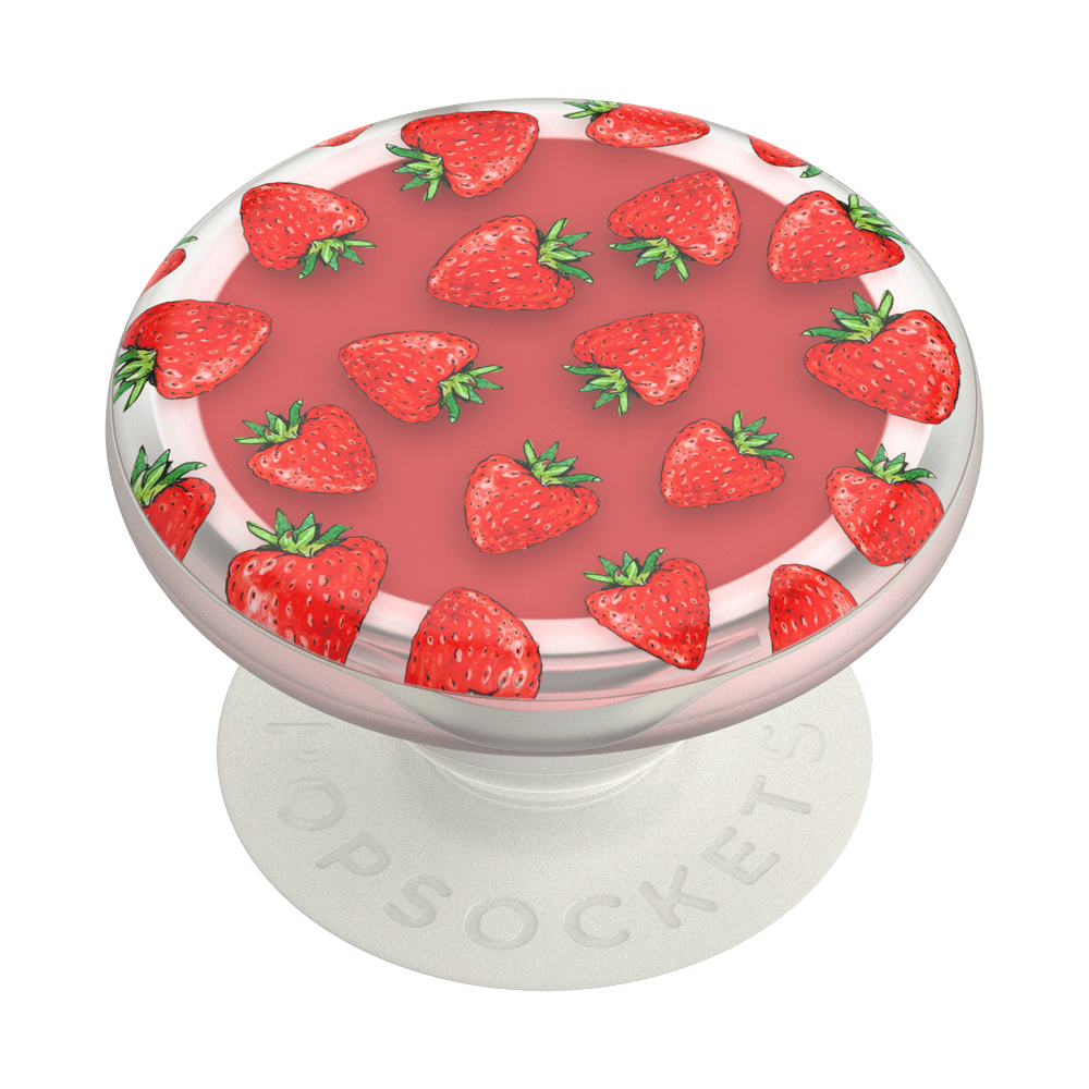 PopSockets 43134100  Gen.2 PopLips, Strawberry Feels, s balzamom na pery, jahoda