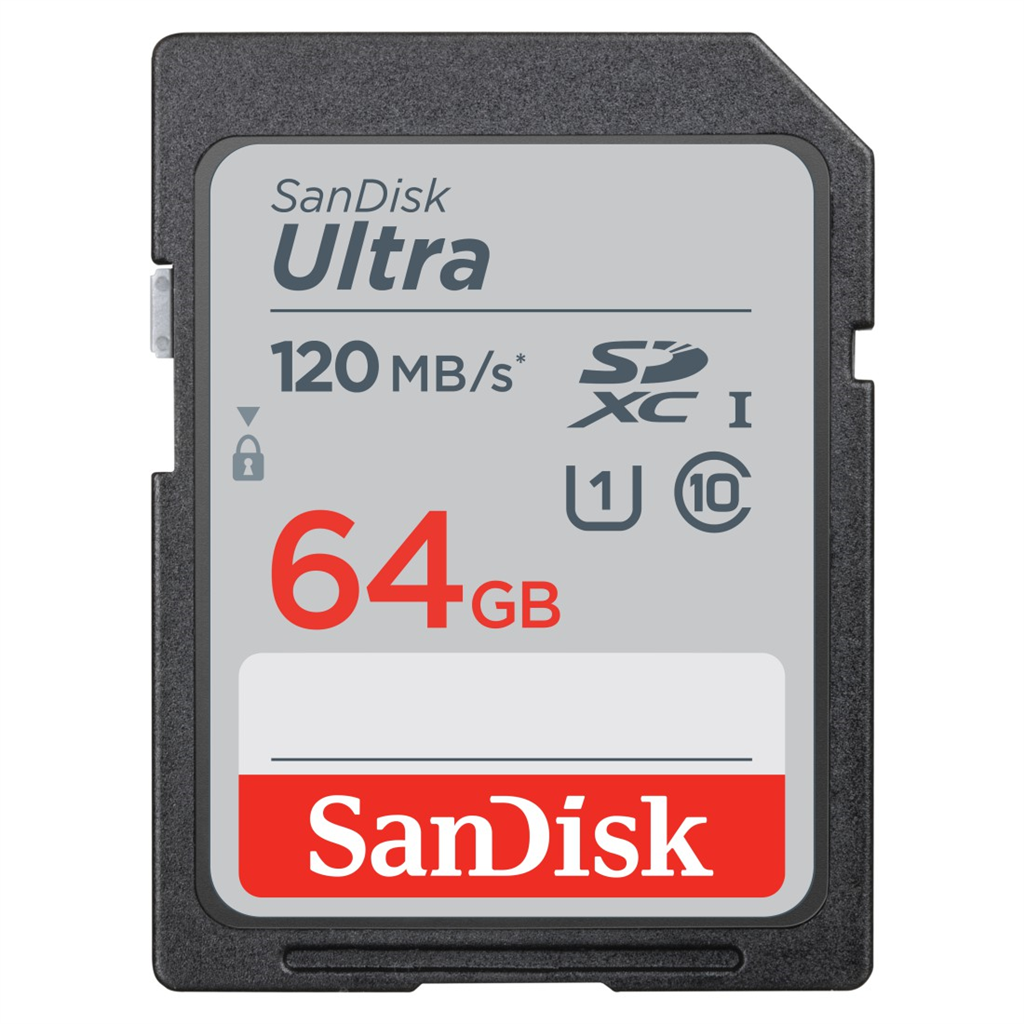 SanDisk 186497  Ultra 64 GB SDXC Memory Card 120 MB s
