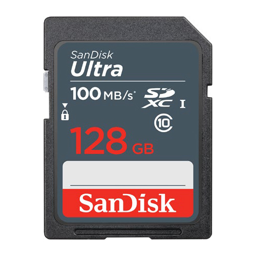 HAMA 186558 SanDisk Ultra 128 GB SDXC Memory Card 100 MB s