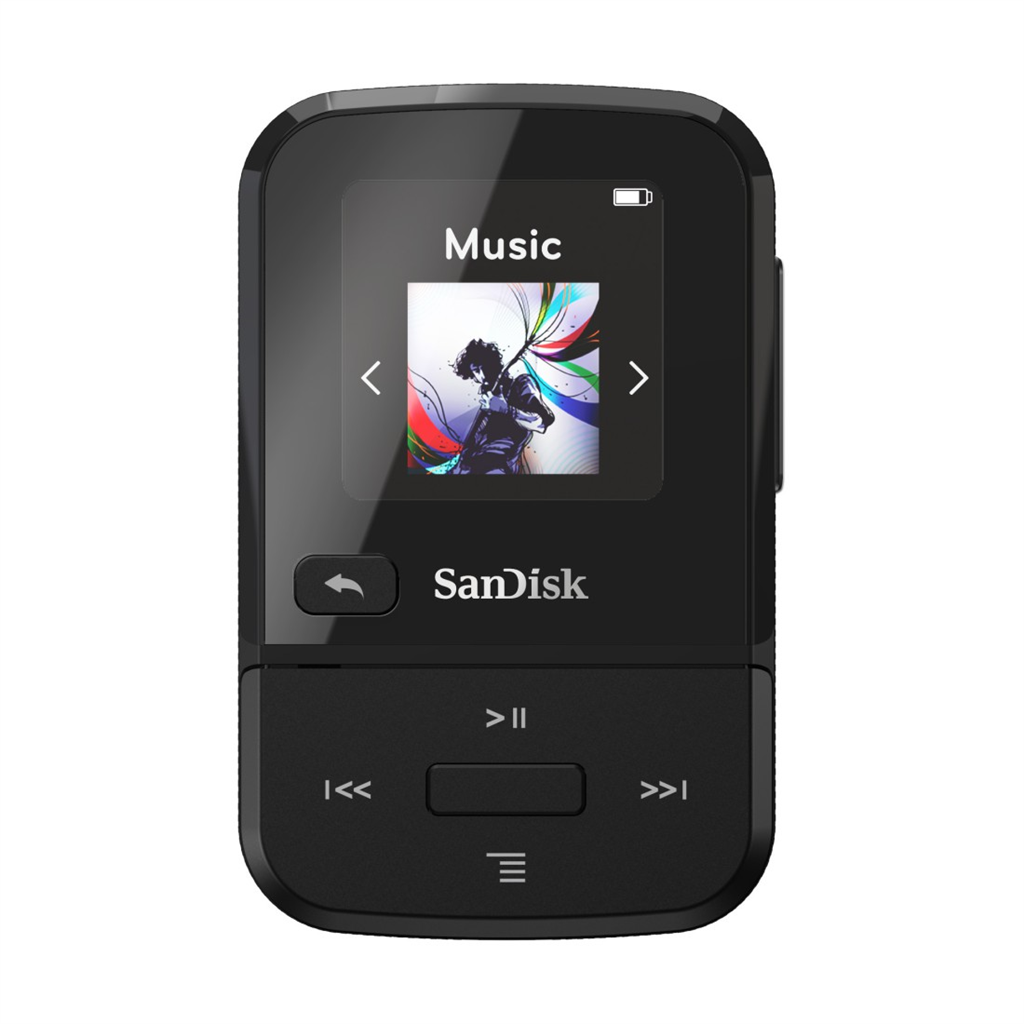 SanDisk 186585  MP3 Clip Sport Go, čierna 16 GB