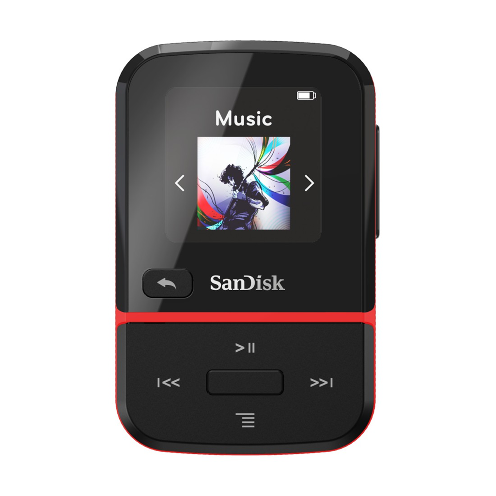 SanDisk 186586  MP3 Clip Sport Go, červená 16 GB