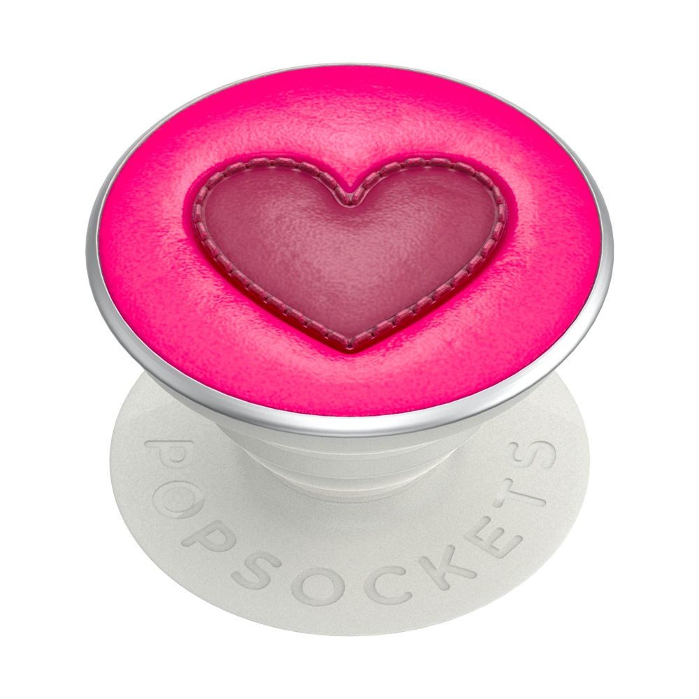PopSockets 43137000  PopGrip Gen.2, Stitched Love Heart, umelá koža, 3D srdiečko