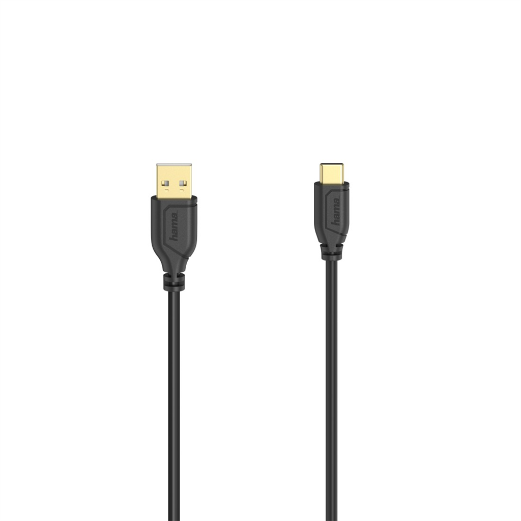 HAMA 200634  USB-C 2.0 kábel typ A-C 0,75 m, Flexi-Slim, čierny