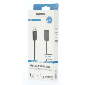HAMA 200618  predlžovací USB 2.0 kábel 0,75 m