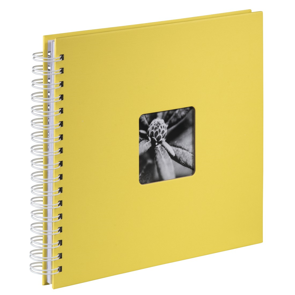 HAMA 7198  album klasický špirálový FINE ART 28x24 cm, 50 strán, žltý, biele str
