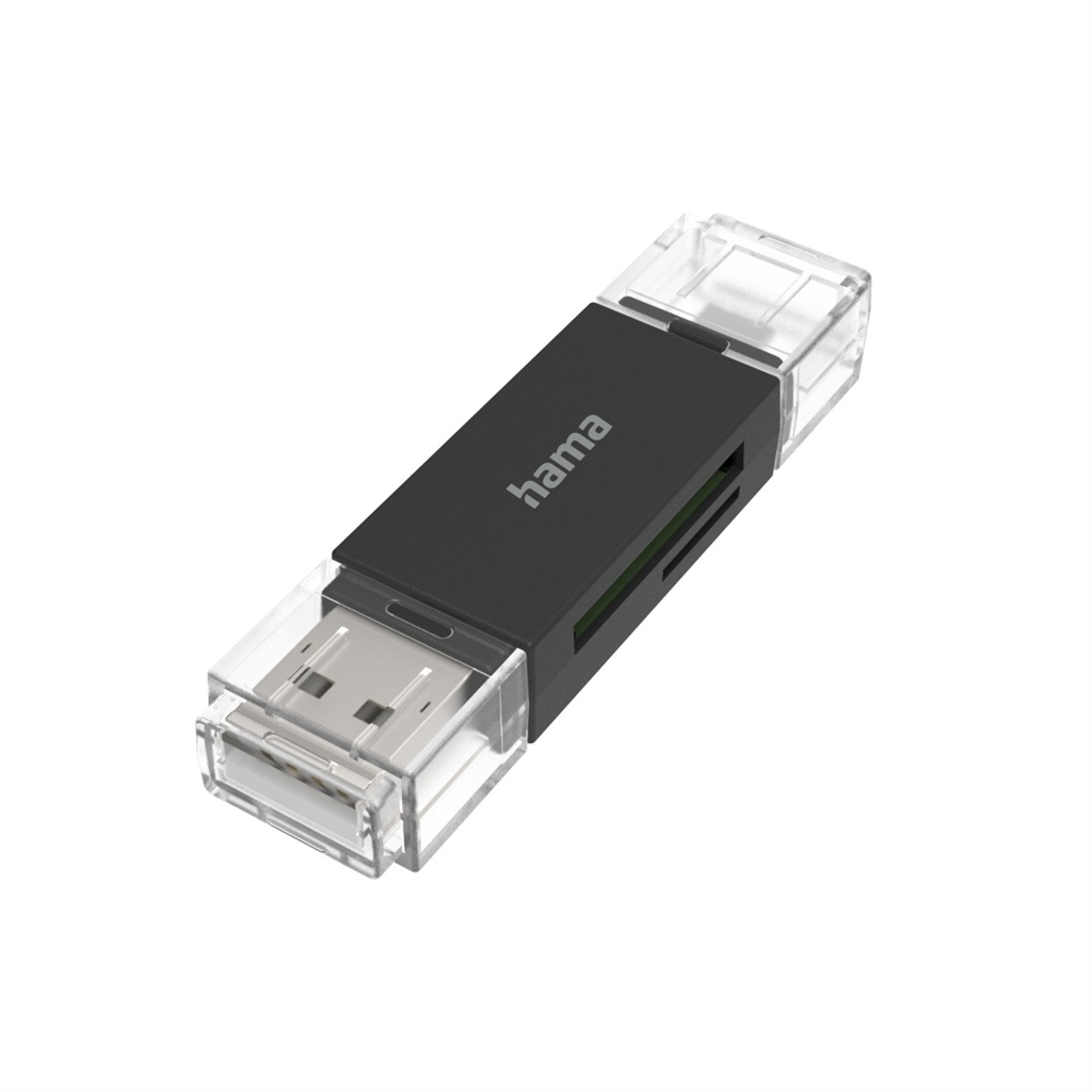 HAMA 200130  čítačka kariet OTG, USB-A, micro USB, USB 2.0