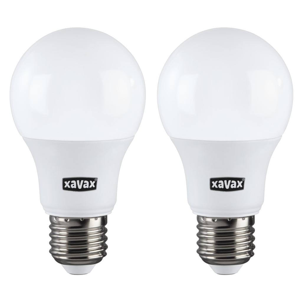 Xavax 112901  LED žiarovka, E27, 806 lm (nahrádza 60 W), teplá biela, 2 ks v kra