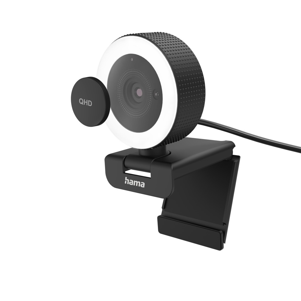 HAMA 139993  QHD webkamera s kruhovým svetlom C-800 Pro, diaľkový ovládač