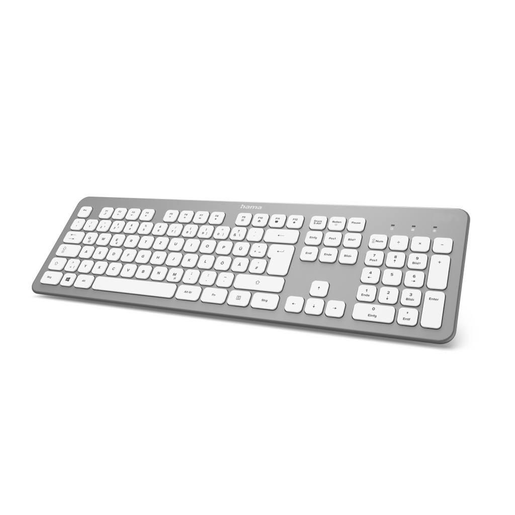 HAMA 182610  bezdrôtová klávesnica KW-700, strieborná biela