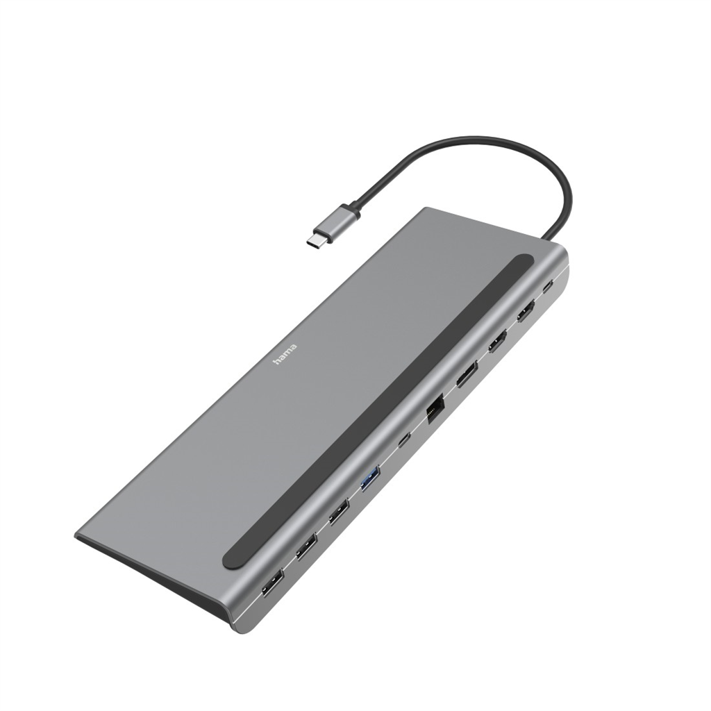 HAMA 200100  USB-C dokovacia stanica Connect2Office Pro, 10 pripojení