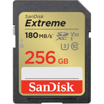 HAMA 121581 SanDisk Extreme 256 GB SDXC Memory Card 180 MB s and 130 MB s UHS-I,