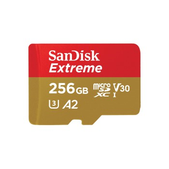 HAMA 121587 SanDisk Extreme microSDXC 256 GB + SD Adapter 190 MB s and 130 MB s